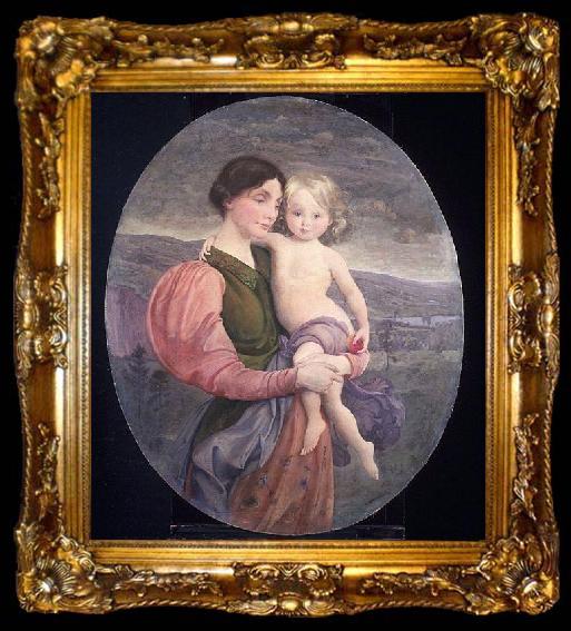 framed  George de Forest Brush Mother and Child: A Modern Madonna, ta009-2